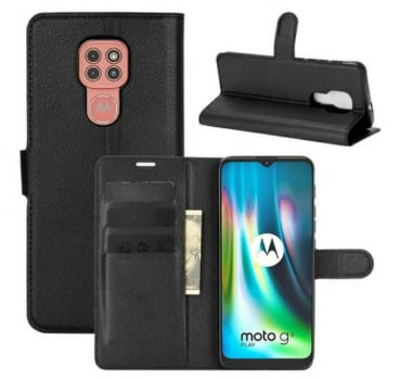 Capa Carteira  Antishock Porta Cartão P/ Motorola Moto G9 Play