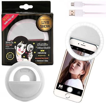 Ring Light Clipe Luz Selfie Flash P Celular/ Tablet Notebook